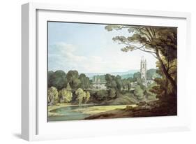 The Church and Castle at Tiverton, Devon-John White Abbott-Framed Giclee Print