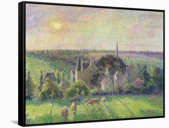 The Church and Farm of Eragny, 1895-Camille Pissarro-Framed Stretched Canvas
