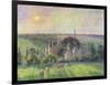 The Church and Farm of Eragny, 1895-Camille Pissarro-Framed Giclee Print