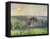 The Church and Farm of Eragny, 1895-Camille Pissarro-Framed Stretched Canvas