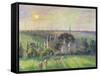 The Church and Farm of Eragny, 1895-Camille Pissarro-Framed Stretched Canvas