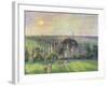 The Church and Farm of Eragny, 1895-Camille Pissarro-Framed Giclee Print