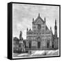 The Church and Piazza of Santa Croce Basilica, Florence, Italy, 1882-null-Framed Stretched Canvas