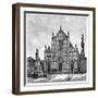 The Church and Piazza of Santa Croce Basilica, Florence, Italy, 1882-null-Framed Giclee Print