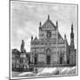 The Church and Piazza of Santa Croce Basilica, Florence, Italy, 1882-null-Mounted Giclee Print