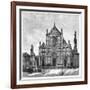 The Church and Piazza of Santa Croce Basilica, Florence, Italy, 1882-null-Framed Giclee Print