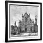 The Church and Piazza of Santa Croce Basilica, Florence, Italy, 1882-null-Framed Giclee Print