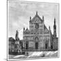 The Church and Piazza of Santa Croce Basilica, Florence, Italy, 1882-null-Mounted Giclee Print