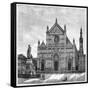 The Church and Piazza of Santa Croce Basilica, Florence, Italy, 1882-null-Framed Stretched Canvas