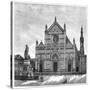 The Church and Piazza of Santa Croce Basilica, Florence, Italy, 1882-null-Stretched Canvas