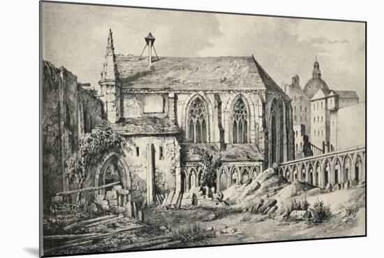 'The Church and the Cloister of the College of Cluny in 1824', 1915-Unknown-Mounted Giclee Print