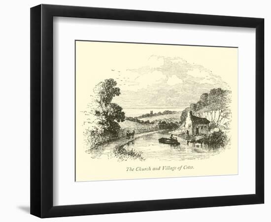 The Church and Village of Cotes-null-Framed Giclee Print