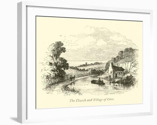 The Church and Village of Cotes-null-Framed Giclee Print