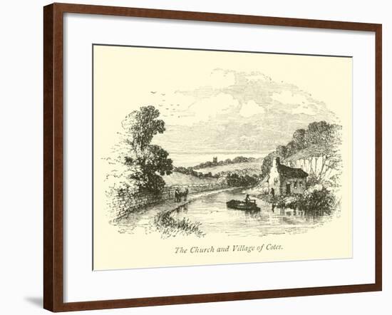 The Church and Village of Cotes-null-Framed Giclee Print