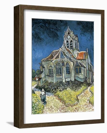 The Church at Auvers-Sur-Oise (L'Église D'Auvers-Sur-Oise, Vue Du Chevet)-Vincent van Gogh-Framed Art Print