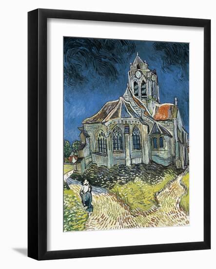 The Church at Auvers-Sur-Oise (L'Église D'Auvers-Sur-Oise, Vue Du Chevet)-Vincent van Gogh-Framed Art Print