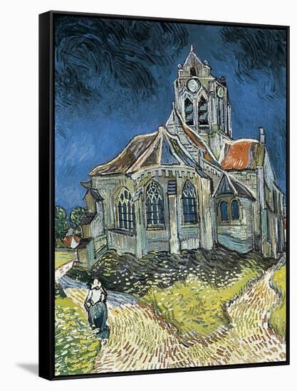 The Church at Auvers-Sur-Oise (L'Église D'Auvers-Sur-Oise, Vue Du Chevet)-Vincent van Gogh-Framed Stretched Canvas