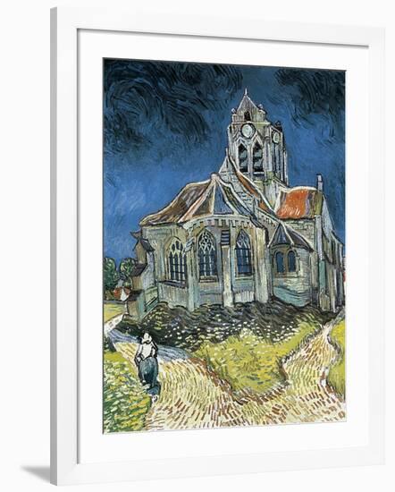 The Church at Auvers-Sur-Oise (L'Église D'Auvers-Sur-Oise, Vue Du Chevet)-Vincent van Gogh-Framed Art Print