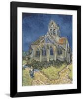 The Church at Auvers-Vincent van Gogh-Framed Art Print