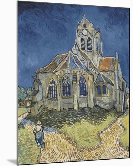 The Church at Auvers-Vincent van Gogh-Mounted Art Print