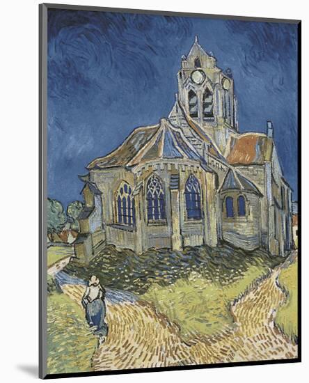 The Church at Auvers-Vincent van Gogh-Mounted Giclee Print