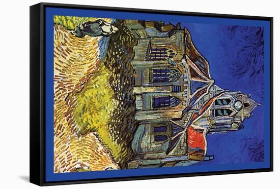 The Church at Auvers-Vincent van Gogh-Framed Stretched Canvas