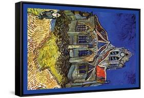 The Church at Auvers-Vincent van Gogh-Framed Stretched Canvas