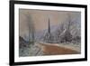 The Church at Jeufosse in Winter-Claude Monet-Framed Giclee Print