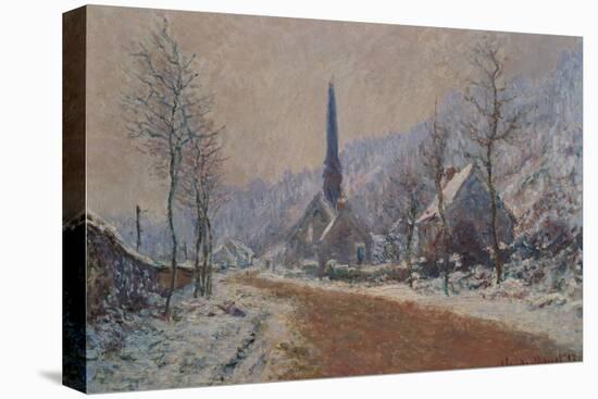The Church at Jeufosse in Winter-Claude Monet-Stretched Canvas