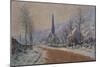 The Church at Jeufosse in Winter-Claude Monet-Mounted Giclee Print