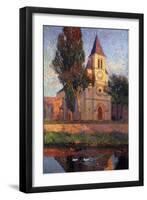 The Church at Labastide du Vert, L'Eglisede La Bastide du Vert-Henri Martin-Framed Giclee Print