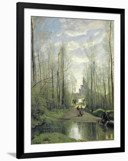 The Church at Marissel, 1866-Jean-Baptiste-Camille Corot-Framed Giclee Print