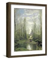 The Church at Marissel, 1866-Jean-Baptiste-Camille Corot-Framed Giclee Print