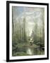 The Church at Marissel, 1866-Jean-Baptiste-Camille Corot-Framed Premium Giclee Print