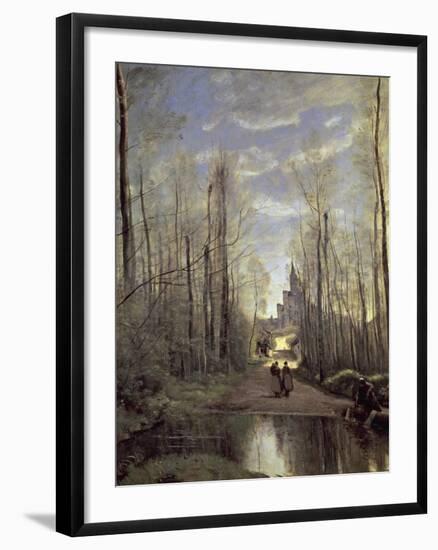 The Church at Marissel, 1866-Jean-Baptiste-Camille Corot-Framed Giclee Print