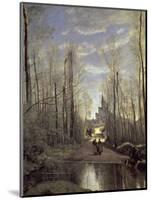 The Church at Marissel, 1866-Jean-Baptiste-Camille Corot-Mounted Giclee Print