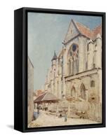 The Church at Moret-Alfred Sisley-Framed Stretched Canvas
