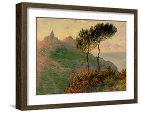 The Church at Varengeville, Against the Sunlight, 1882-Claude Monet-Framed Giclee Print