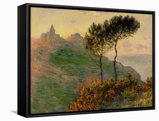 The Church at Varengeville, Against the Sunlight, 1882-Claude Monet-Framed Stretched Canvas