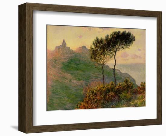 The Church at Varengeville, Against the Sunlight, 1882-Claude Monet-Framed Giclee Print