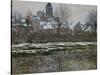 The Church at Vetheuil, Snow, 1878-79-Claude Monet-Stretched Canvas