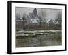 The Church at Vetheuil, Snow, 1878-79-Claude Monet-Framed Giclee Print