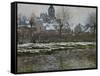 The Church at Vetheuil, Snow, 1878-79-Claude Monet-Framed Stretched Canvas