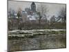 The Church at Vetheuil, Snow, 1878-79-Claude Monet-Mounted Giclee Print