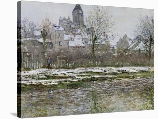 The Church at Vetheuil under Snow, 1878-79-Claude Monet-Stretched Canvas