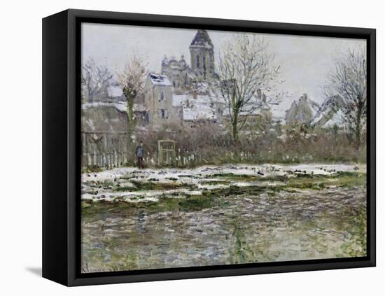 The Church at Vetheuil under Snow, 1878-79-Claude Monet-Framed Stretched Canvas