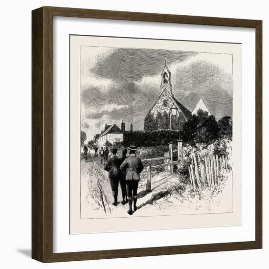 The Church at Which the Cyclists' Service Is Held-null-Framed Giclee Print