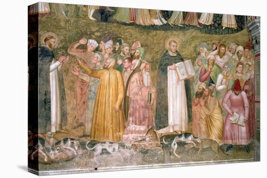 The Church Militant and Triumphant, Thomas and Peter Confuting the Heretics, Spanish Chapel,C.1369-Andrea di Bonaiuto-Stretched Canvas