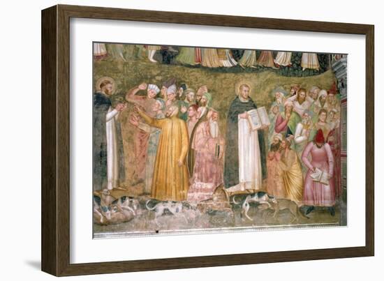 The Church Militant and Triumphant, Thomas and Peter Confuting the Heretics, Spanish Chapel,C.1369-Andrea di Bonaiuto-Framed Giclee Print