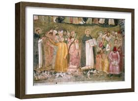 The Church Militant and Triumphant, Thomas and Peter Confuting the Heretics, Spanish Chapel,C.1369-Andrea di Bonaiuto-Framed Giclee Print